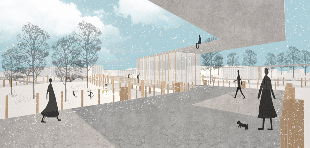 Propuesta para el concurso Europan 16 en Karlskoga (Suecia), por Crudo Arquitectura