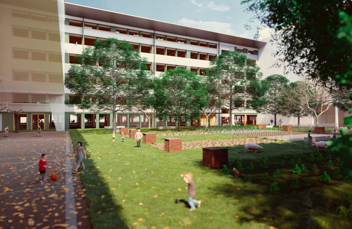 Propuesta de reforma del Colegio Jesuitas Indautxu en Bilbao, por Crudo Arquitectura