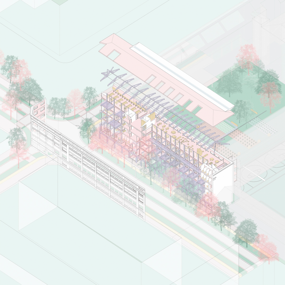 Propuesta de reforma del Colegio Jesuitas Indautxu en Bilbao, por Crudo Arquitectura