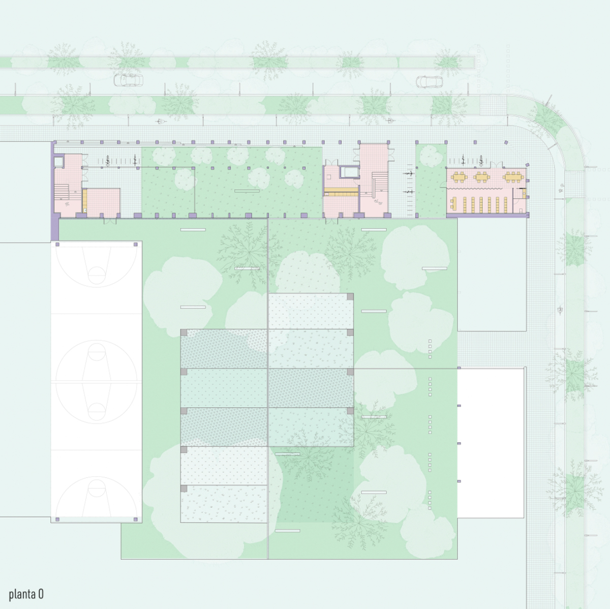 Plano de reforma del Colegio Jesuitas Indautxu en Bilbao, por Crudo Arquitectura