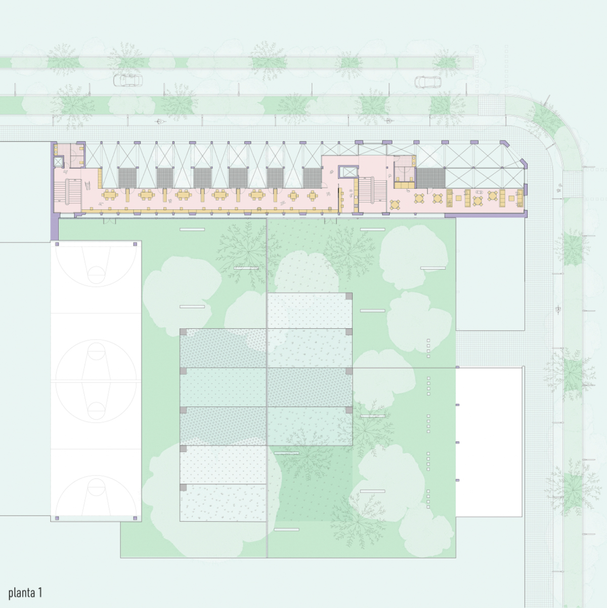 Plano de reforma del Colegio Jesuitas Indautxu en Bilbao, por Crudo Arquitectura