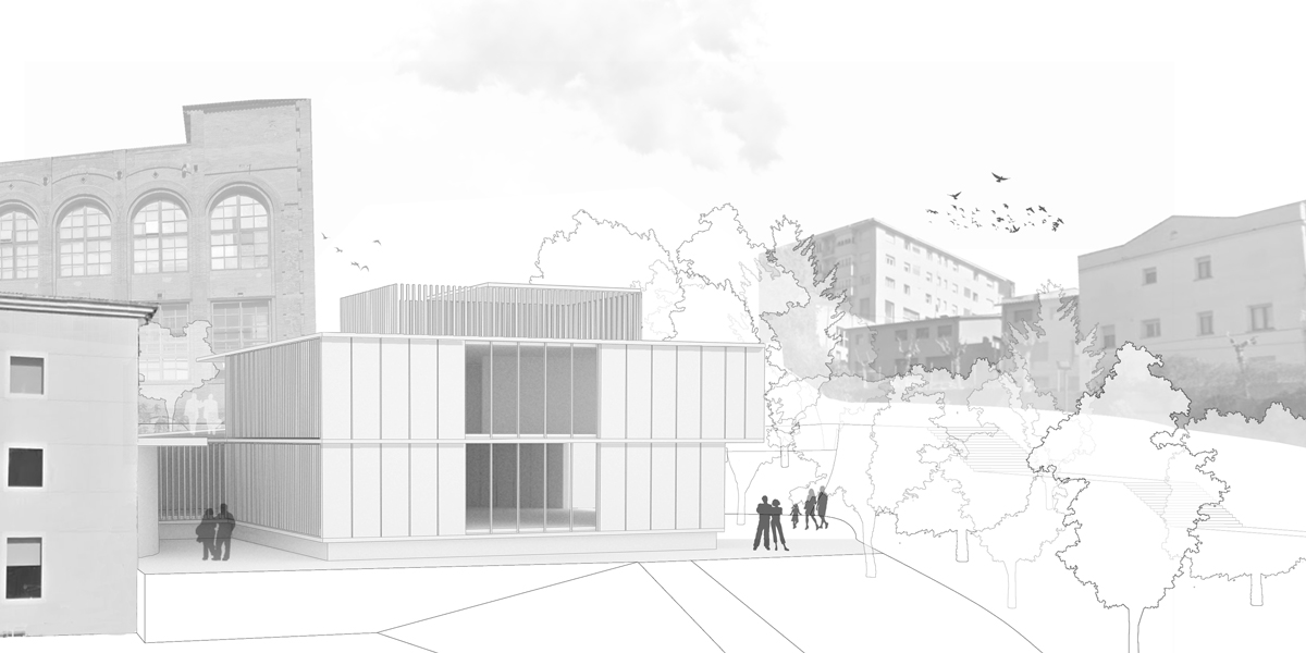 Vista frontal para la reforma del Cap de Sant Feliu de Codines, por Crudo Arquitectura