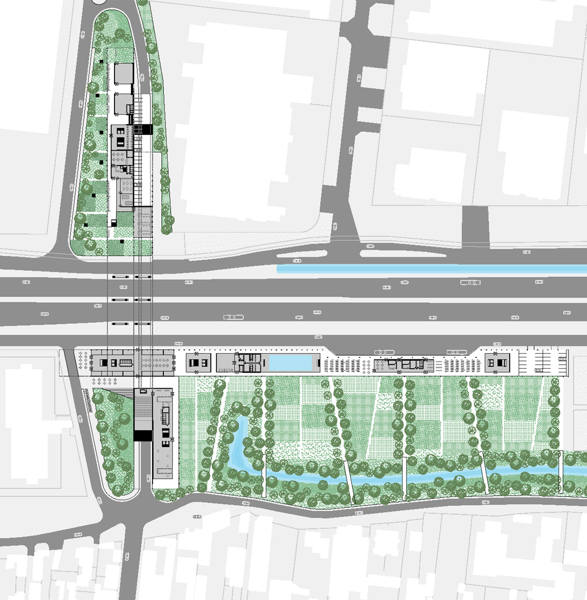Vista cenital en el proyecto para Europan 17 Waalwijk, por Crudo Arquitectura
