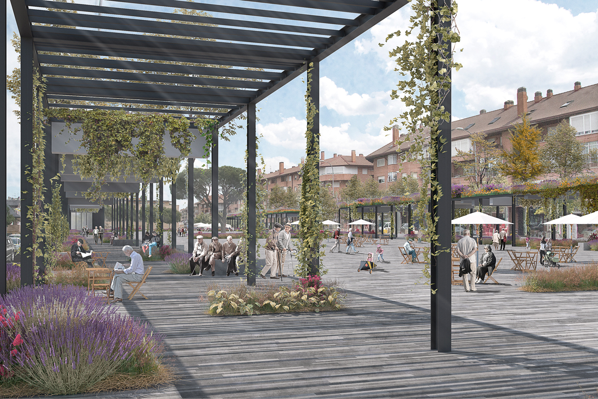 Reforma de la Plaza de los Belgas, en Collado Villalba, por Crudo Arquitectura