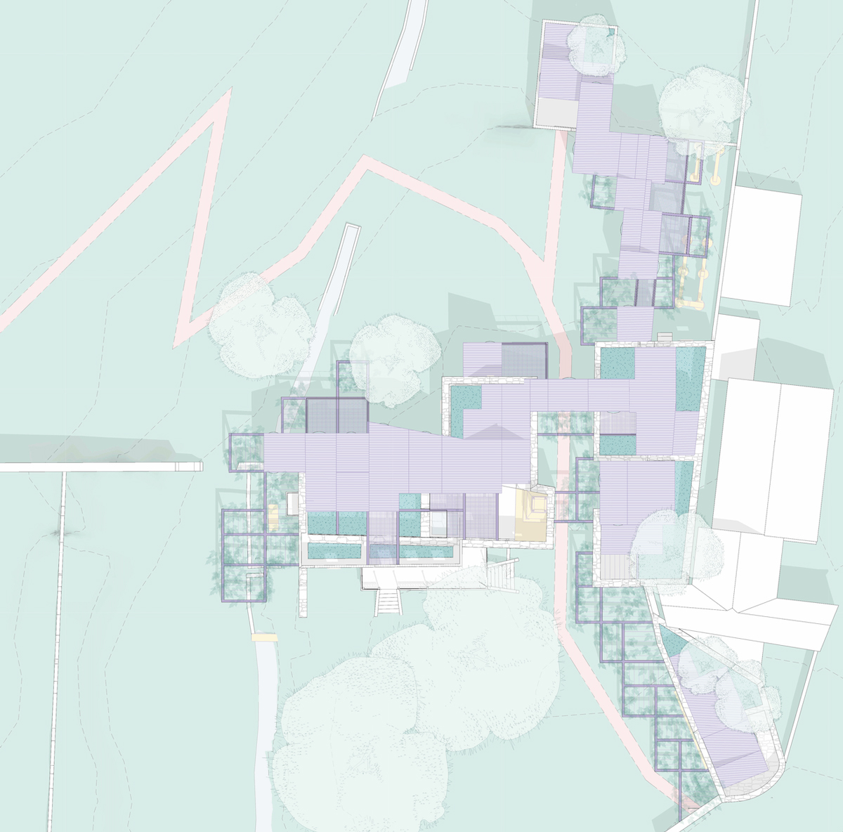 Plano de Casa da Parda, en Meis, de Crudo Arquitectura