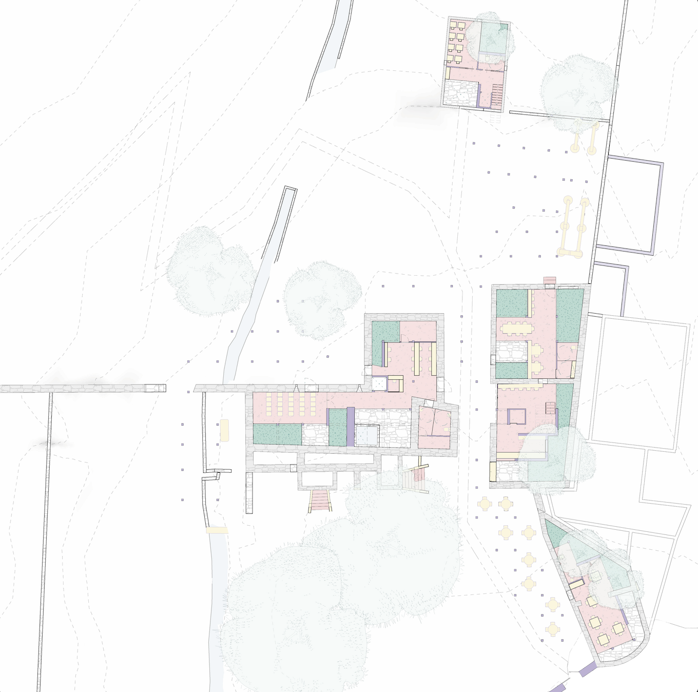 Plano de Casa da Parda, en Meis, de Crudo Arquitectura