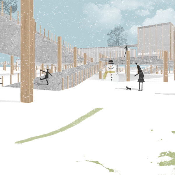 Propuesta de edificio para el Europan 16 Karlskoga, Suecia. De Crudo Arquitectura