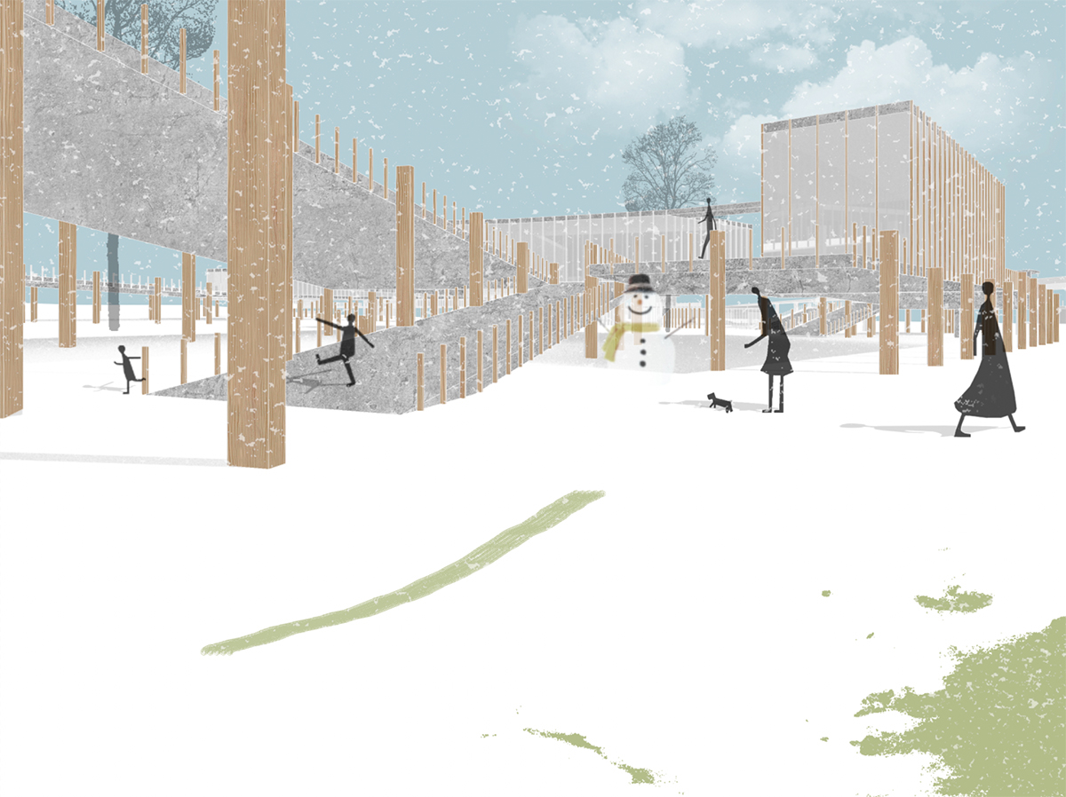 Propuesta de edificio para el Europan 16 Karlskoga, Suecia. De Crudo Arquitectura